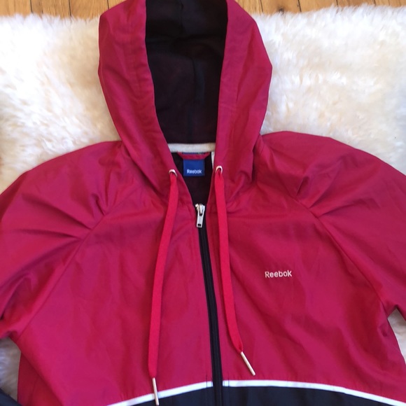 REEBOK full zip track jacket in red, black and white. Size Medium. - Picture 3 of 13